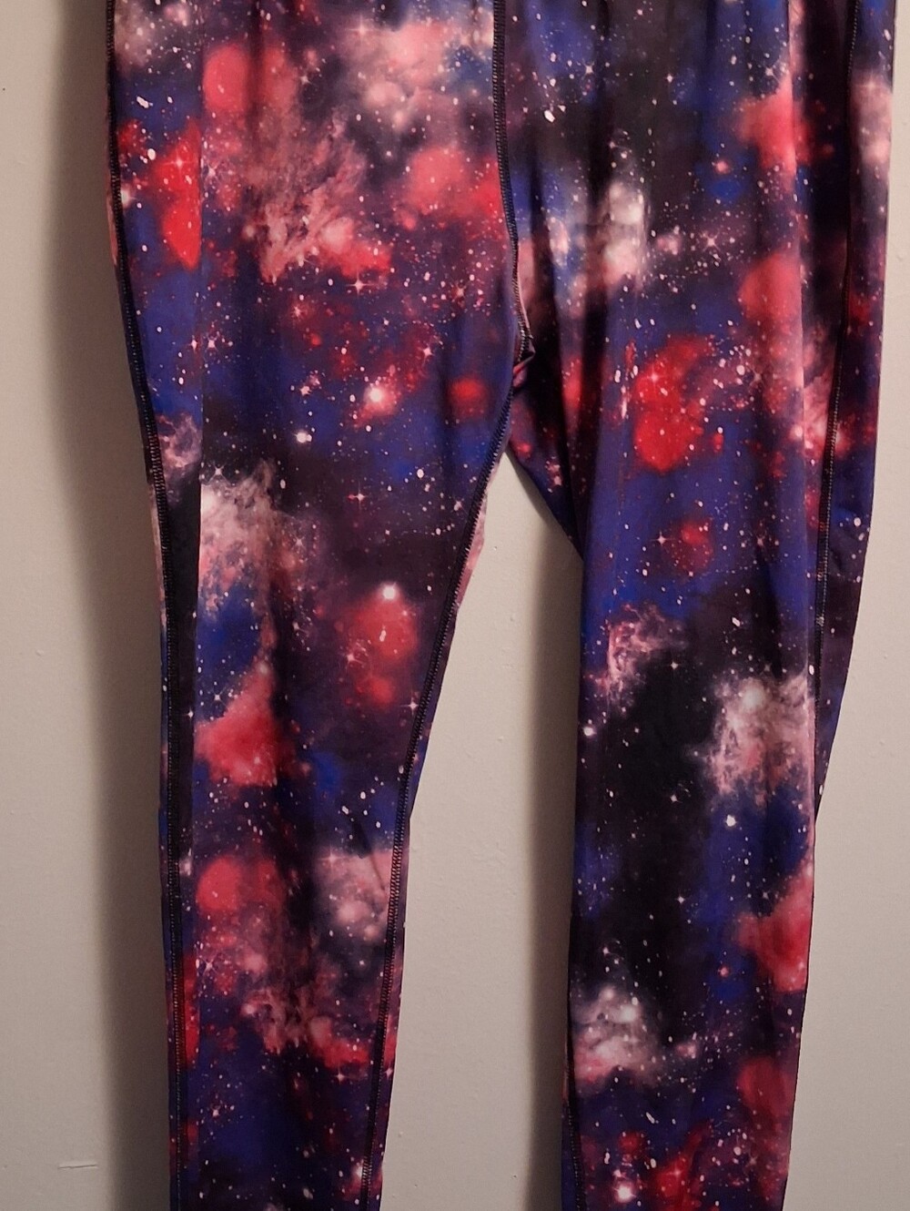 Danskin Now Nebula Print Leggings - Red, Blue, Purple